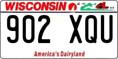WI license plate 902XQU