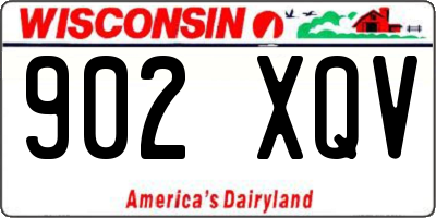 WI license plate 902XQV