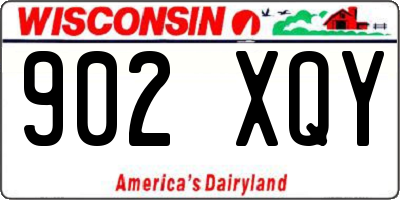 WI license plate 902XQY