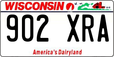 WI license plate 902XRA