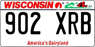 WI license plate 902XRB