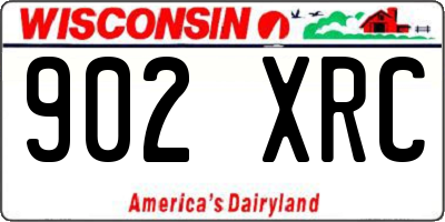 WI license plate 902XRC