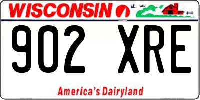 WI license plate 902XRE