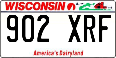 WI license plate 902XRF