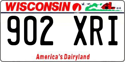 WI license plate 902XRI