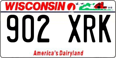 WI license plate 902XRK