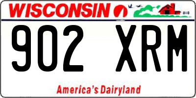 WI license plate 902XRM
