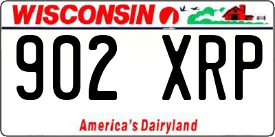 WI license plate 902XRP