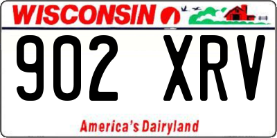 WI license plate 902XRV
