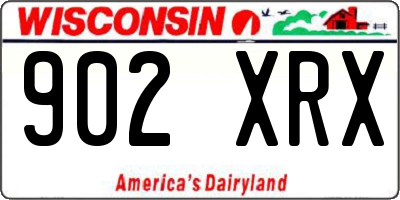WI license plate 902XRX