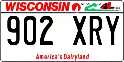 WI license plate 902XRY