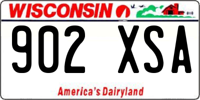 WI license plate 902XSA