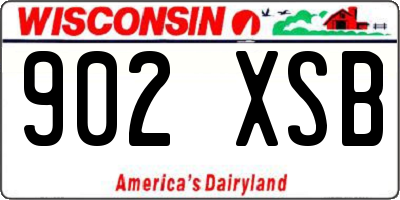 WI license plate 902XSB