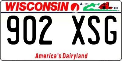 WI license plate 902XSG