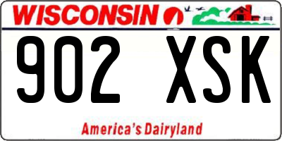 WI license plate 902XSK