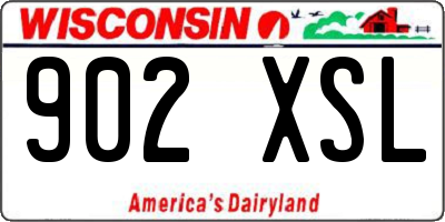 WI license plate 902XSL