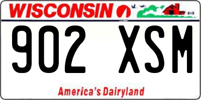 WI license plate 902XSM