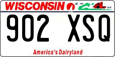 WI license plate 902XSQ