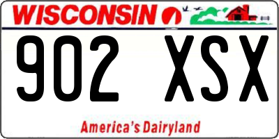 WI license plate 902XSX