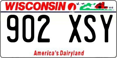 WI license plate 902XSY