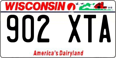 WI license plate 902XTA