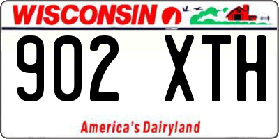 WI license plate 902XTH