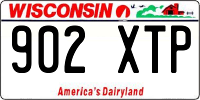 WI license plate 902XTP