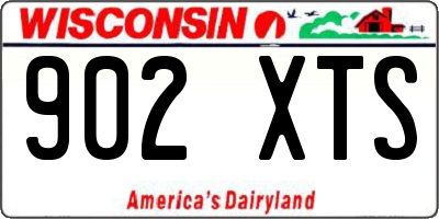 WI license plate 902XTS