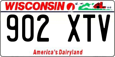 WI license plate 902XTV