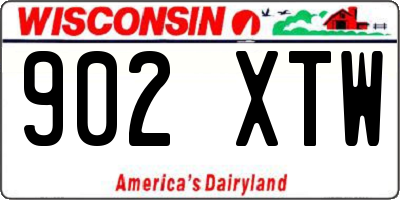 WI license plate 902XTW