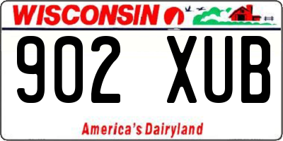 WI license plate 902XUB