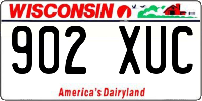 WI license plate 902XUC