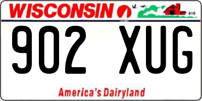 WI license plate 902XUG