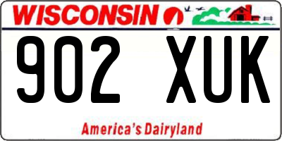 WI license plate 902XUK