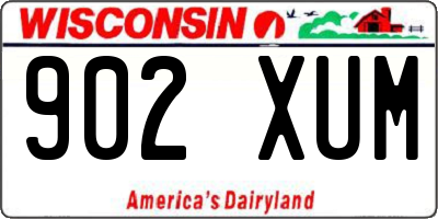 WI license plate 902XUM