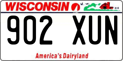 WI license plate 902XUN