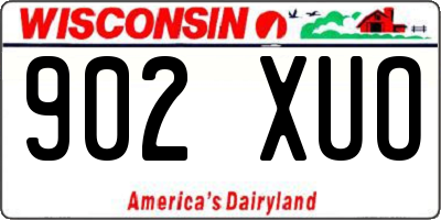 WI license plate 902XUO