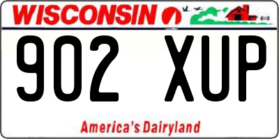 WI license plate 902XUP