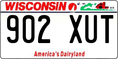 WI license plate 902XUT
