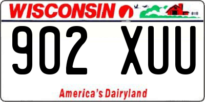 WI license plate 902XUU