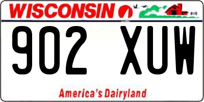 WI license plate 902XUW