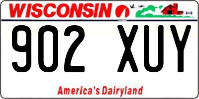 WI license plate 902XUY