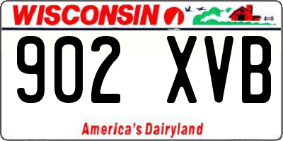WI license plate 902XVB