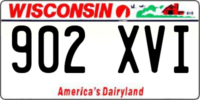 WI license plate 902XVI