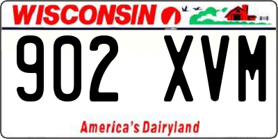WI license plate 902XVM