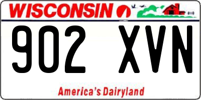 WI license plate 902XVN