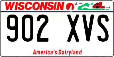 WI license plate 902XVS