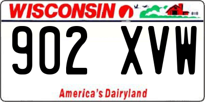 WI license plate 902XVW