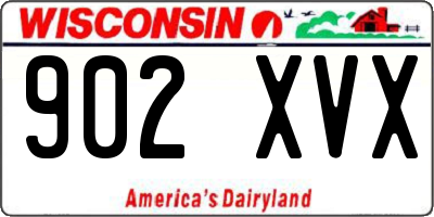 WI license plate 902XVX