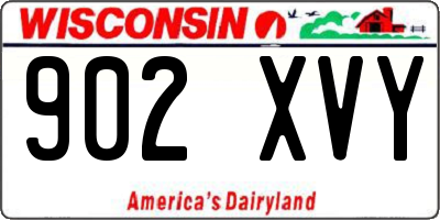 WI license plate 902XVY
